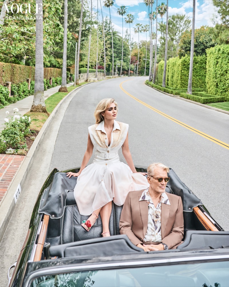 Dolph Lundgren and his wife Emma Krokdal grace the pages of Vogue Scandinavia.