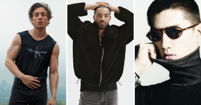 Week in Review: Jeremy Allen White for the Calvin Klein fall 2024 campaign, Sage Elsesser for the H&M fall 2024 advertisement, and Long Li for the Giorgio Armani fall-winter 2024 campaign.