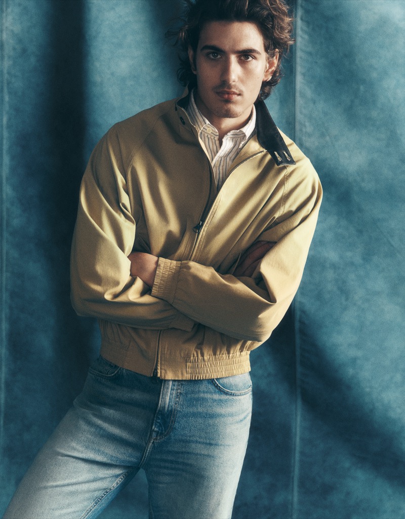 Tony Özkan sports a Harrington jacket for the GANT 75th Anniversary advertisement. 