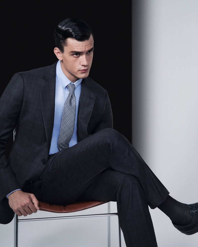 Giorgio Armani enlists Xavier Serrano to star in its new Made to Measure campaign.