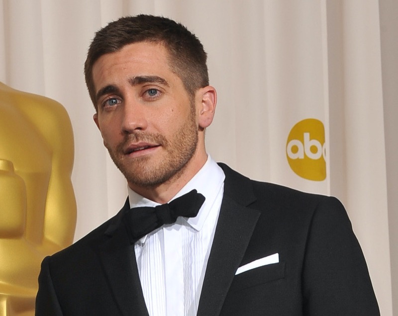 Actor Jake Gyllenhaal shows off a modern brush cut with faded sides. 