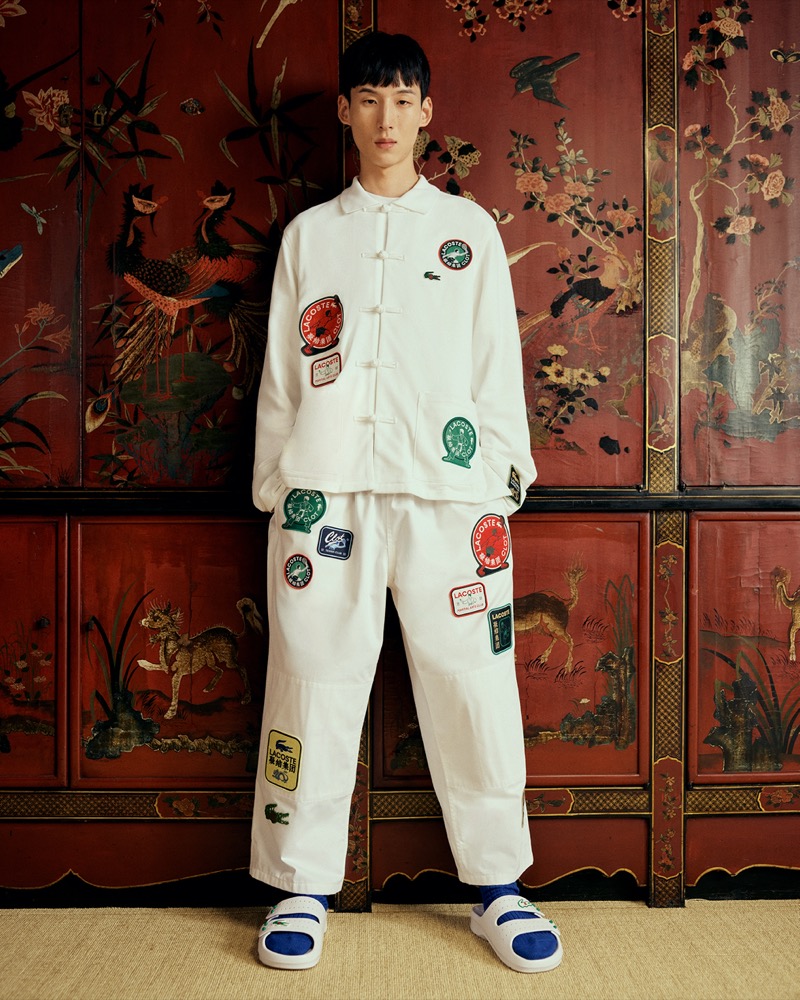 Woosang Kim fronts the Lacoste x CLOT capsule collection campaign. 