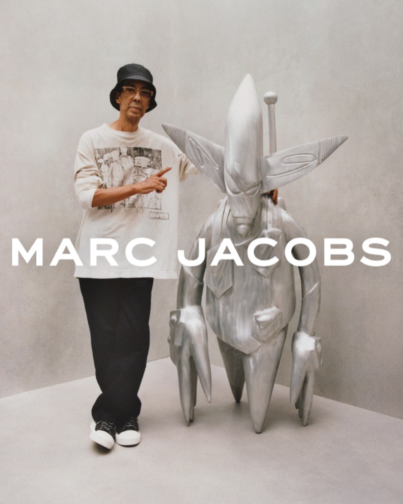 Futura fronts the Marc Jacobs x Futura capsule collection campaign.