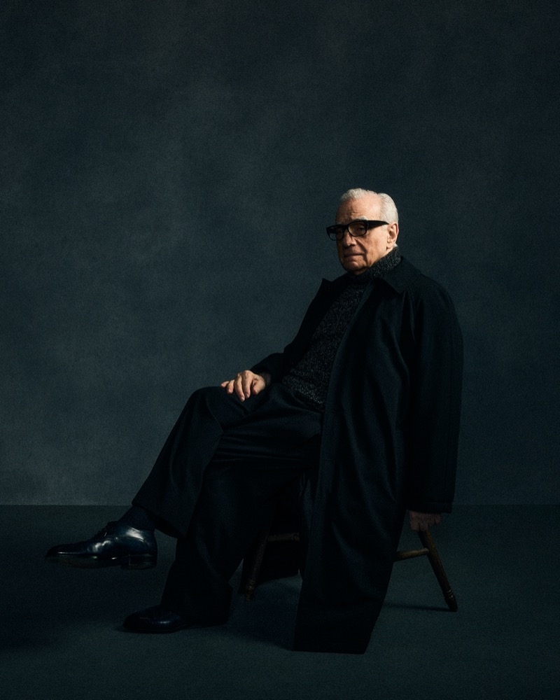 Martin Scorsese takes up the starring role in the Giorgio Armani x Kith advertisement.