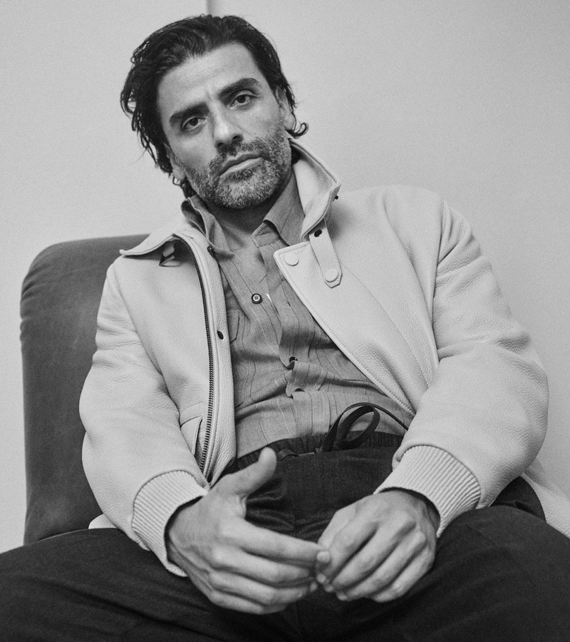 Oscar Isaac appears in the Brioni fall-winter 2024 campaign.