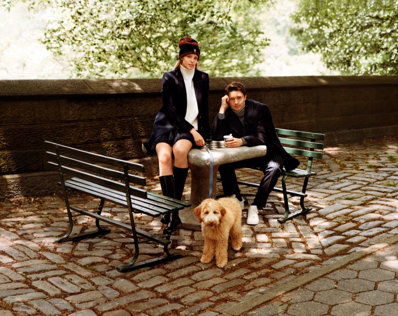 Abby Champion and Patrick Schwarzenegger front the Tommy Hilfiger fall 2024 campaign.