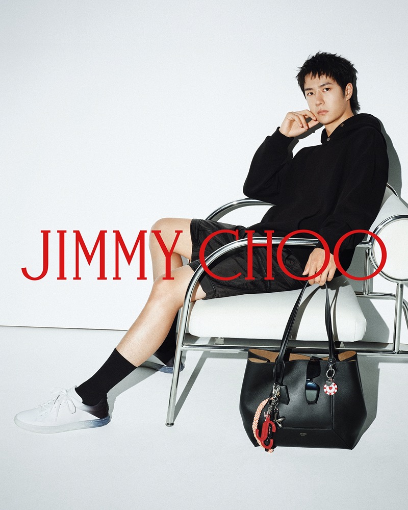 Wang Yibo is the new face of Jimmy Choo, appearing in the brand’s fall 2024 campaign.