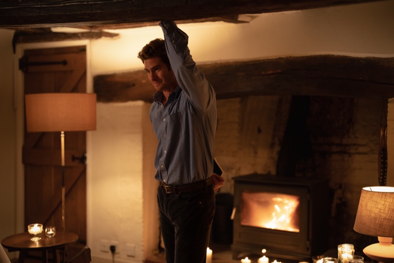 Andrew Garfield as Tobias in “We Live in Time.”