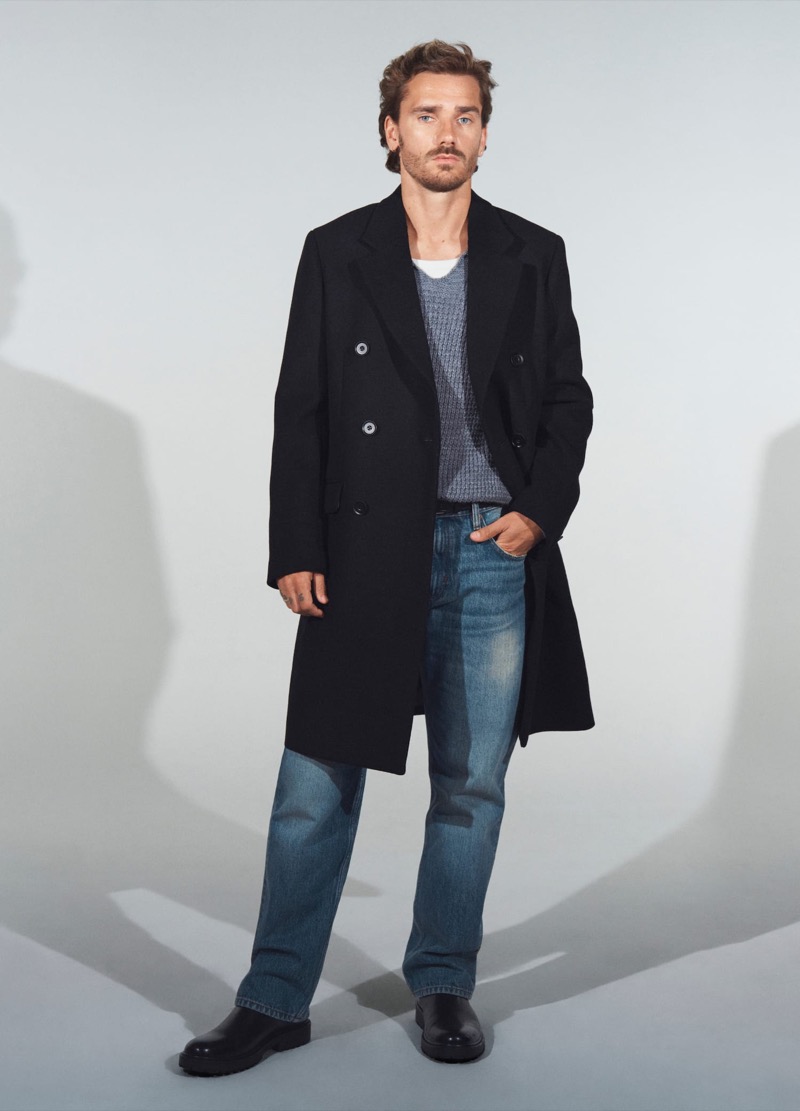 Antoine Griezmann takes the spotlight for the Mango fall 2024 “Move Forward” campaign.