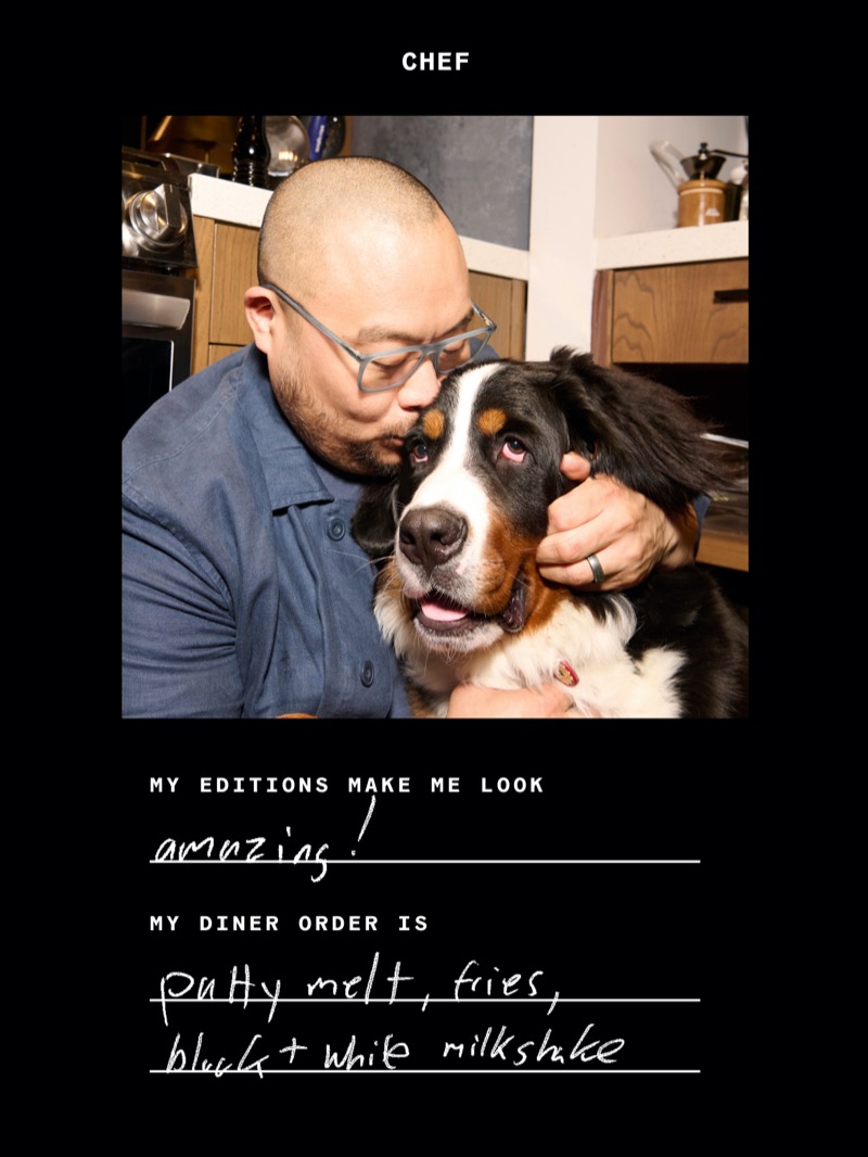 David Chang wears Warby Parker’s Fletcher glasses.