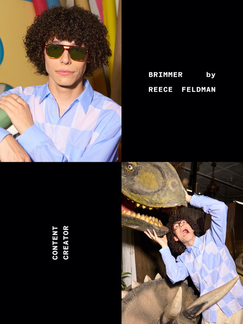 Reece Feldman wears Warby Parker’s Brimmer eyewear. 